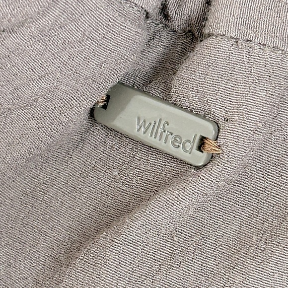 Wilfred Aritzia Marais drawstring button fly cropped pant in mocha brown size M - Picture 5 of 12